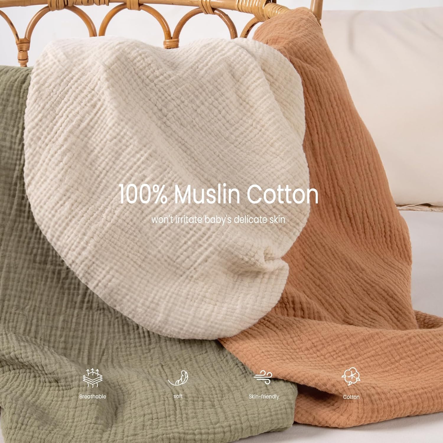 lulumoon Baby Changing Pad Cover: Muslin Diaper Changing Table Pad Cover - Changing Pad Sheets for