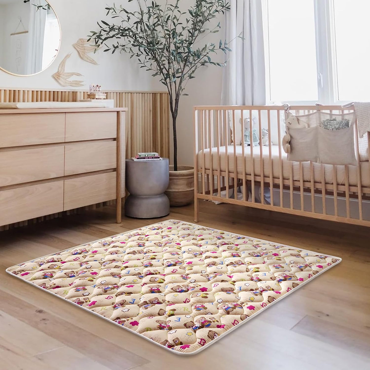 Vibe Bear High-Density Foam Baby Play Mat, 36x36 Inches Thicken One-Piece Comfortable and Soft Baby