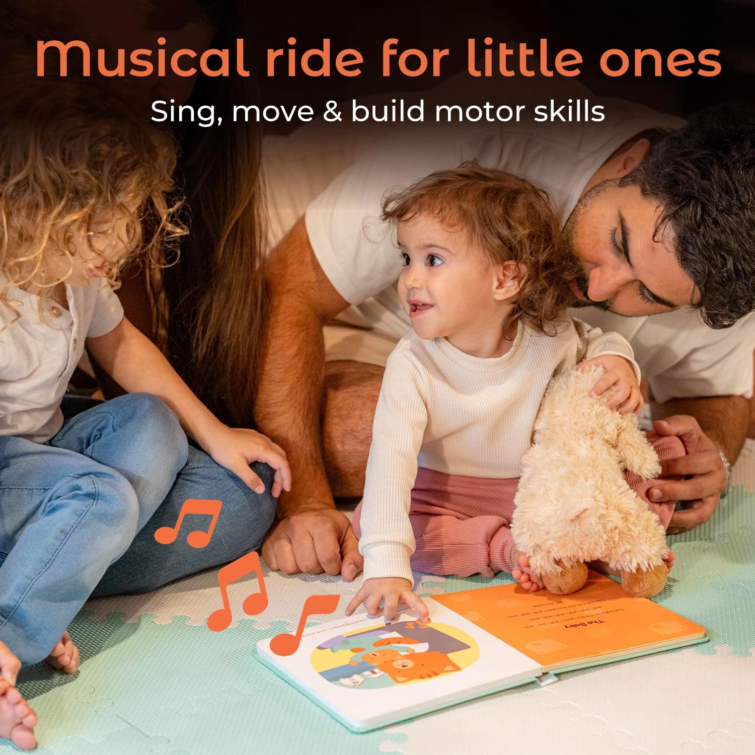 Calis Books The Wheels on The Bus Book | New Rechargeable Musical Book, No More Batteries | Books