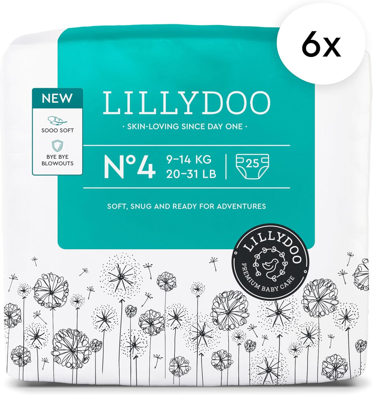 Baby Diapers - Size 4 (20-31 lbs), Monthly Supply (150 Count), Leak Protection, Skin-Friendly