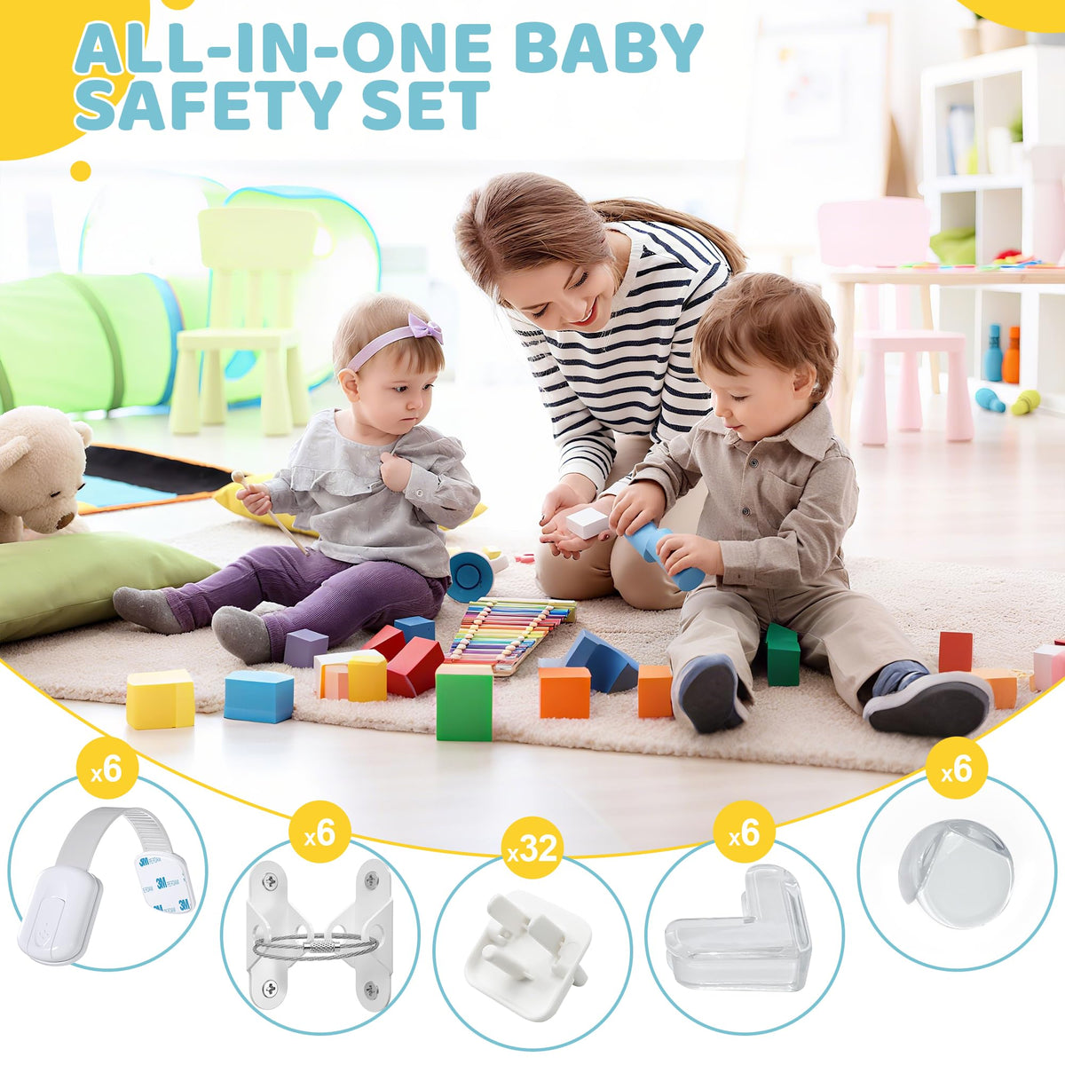 4our Kiddies 56-Piece Baby Proofing Kit & Child Safety Essentials