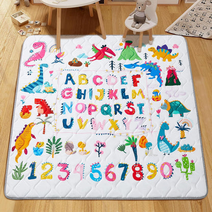 Baby Play Mat - Thicken 50x50 Inch Soft Foam Crawling Mat for Playpen & Floor, Non-Slip Waterproof
