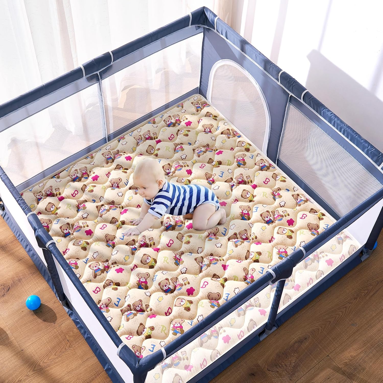 Vibe Bear High-Density Foam Baby Play Mat, 36x36 Inches Thicken One-Piece Comfortable and Soft Baby