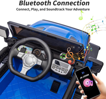 4WD Kids Ride on Car Truck, 12V 7Ah Kids Electric Vehicles Car Ride on Toy for Toddlers with Remote