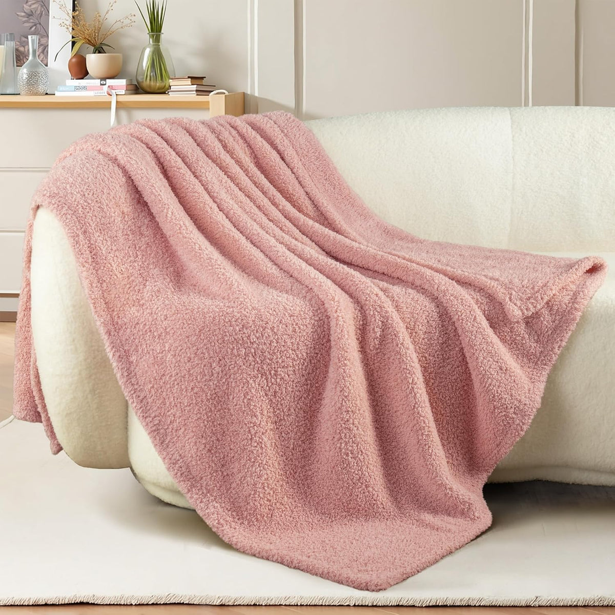 Exclusivo Mezcla Fleece Throw Blanket for Couch Sofa, Soft Warm and Fluffy Blankets for Women Men