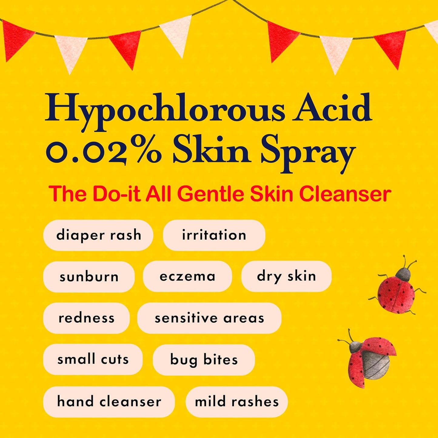 Hypochlorous Acid Spray for Kids - Gentle Skin Cleansing HOCL for Diaper Rash, Sensitive Skin