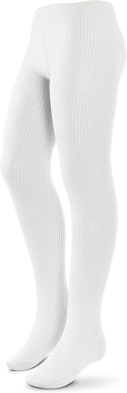 Kids, Girls thin Ribbed Cotton tights, Comfy, Soft Flat Tights Made from Breathable cotton| Great