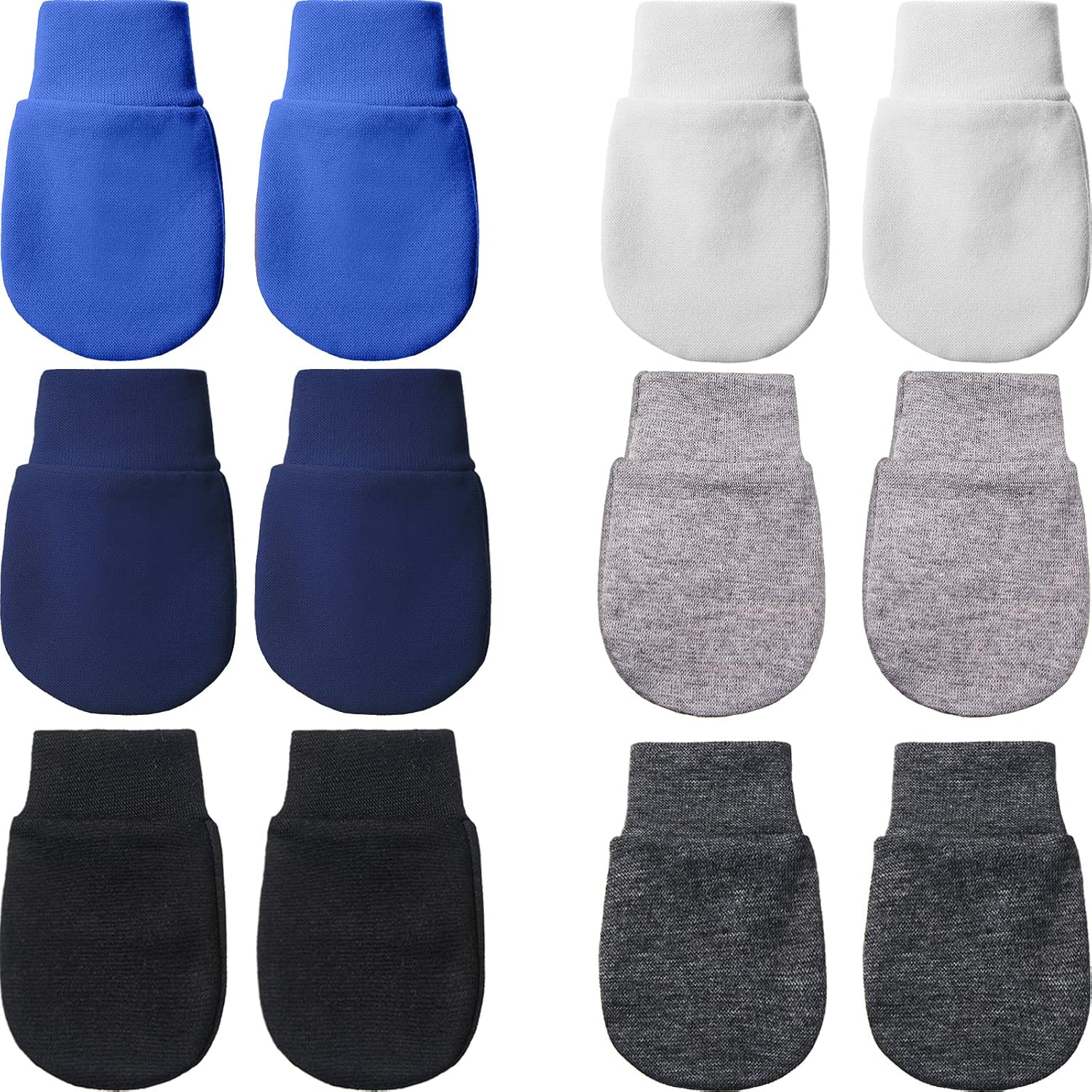 Geyoga 6 Pairs Newborn Baby Mittens No Scratch Gloves Infant Toddler Anti Scratch Essentials Unisex
