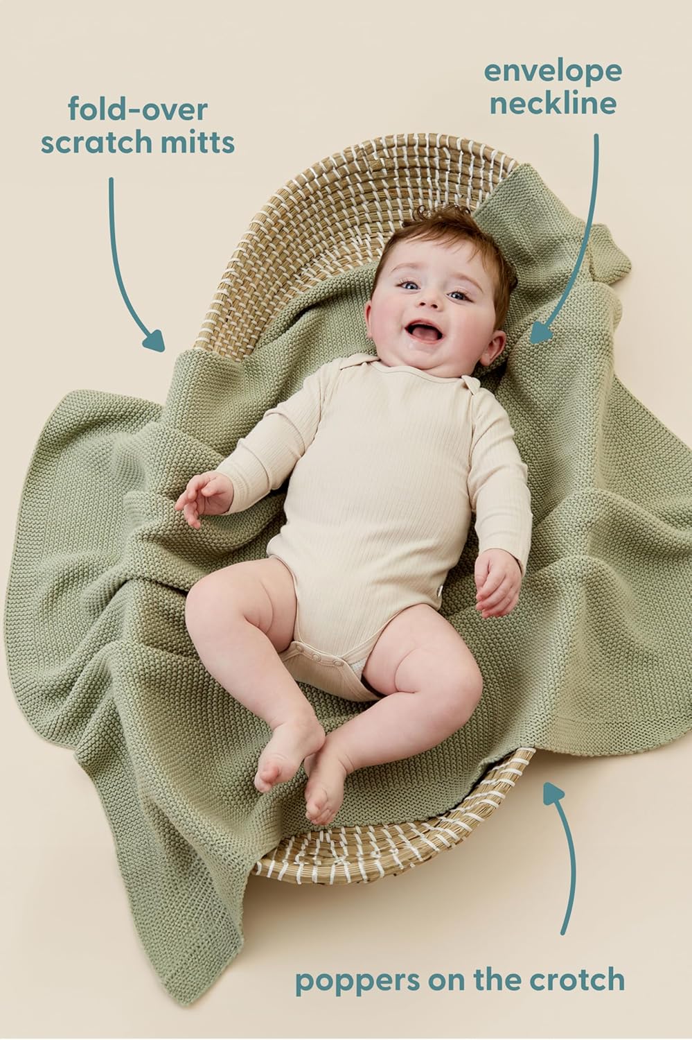MORI Baby Unisex Long Sleeve Bodysuit Viscose from Bamboo and Organic Cotton - Comfortable Toddler