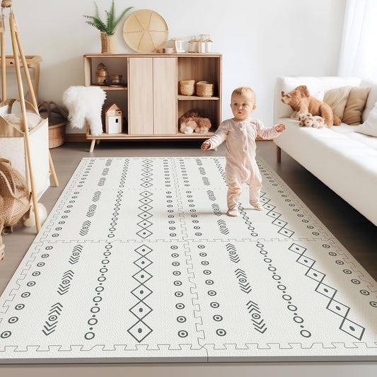 Baby Foam Play Mat, PIGLOG 72x48 Baby Crawling Mat, Floor Mats for Kids for Baby with Interlocking