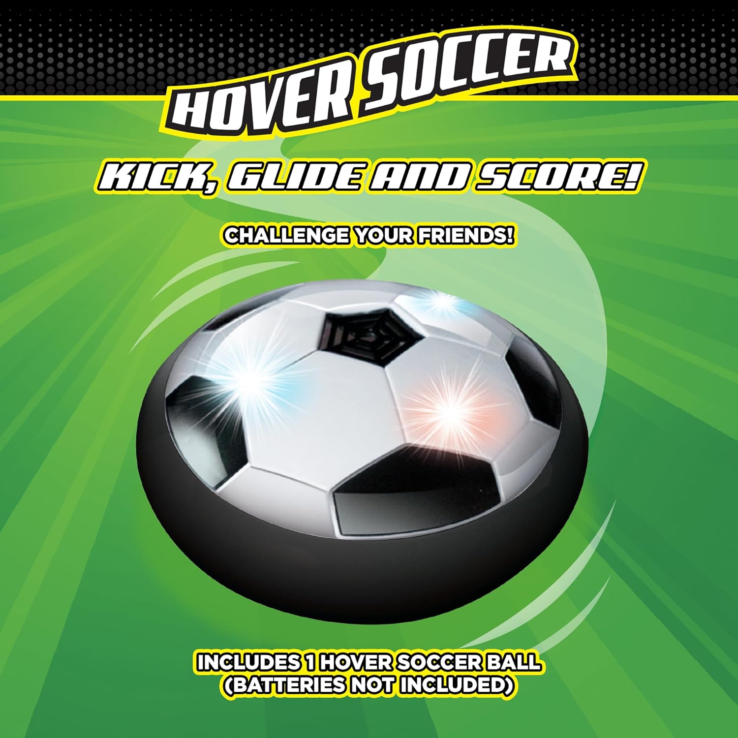 Hover Soccer from The Makers of Stomp Rocket – LED Lights and Padded Bumpers Indoor Air Soccer Toy