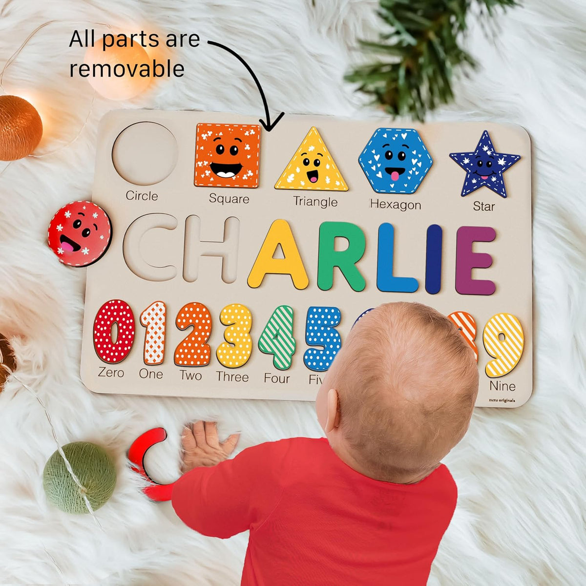 Puzzles for Toddlers Boy and Girl, Personalized Name Puzzle, 12 Month Toy, Gifts for 0 1 2 3 Years