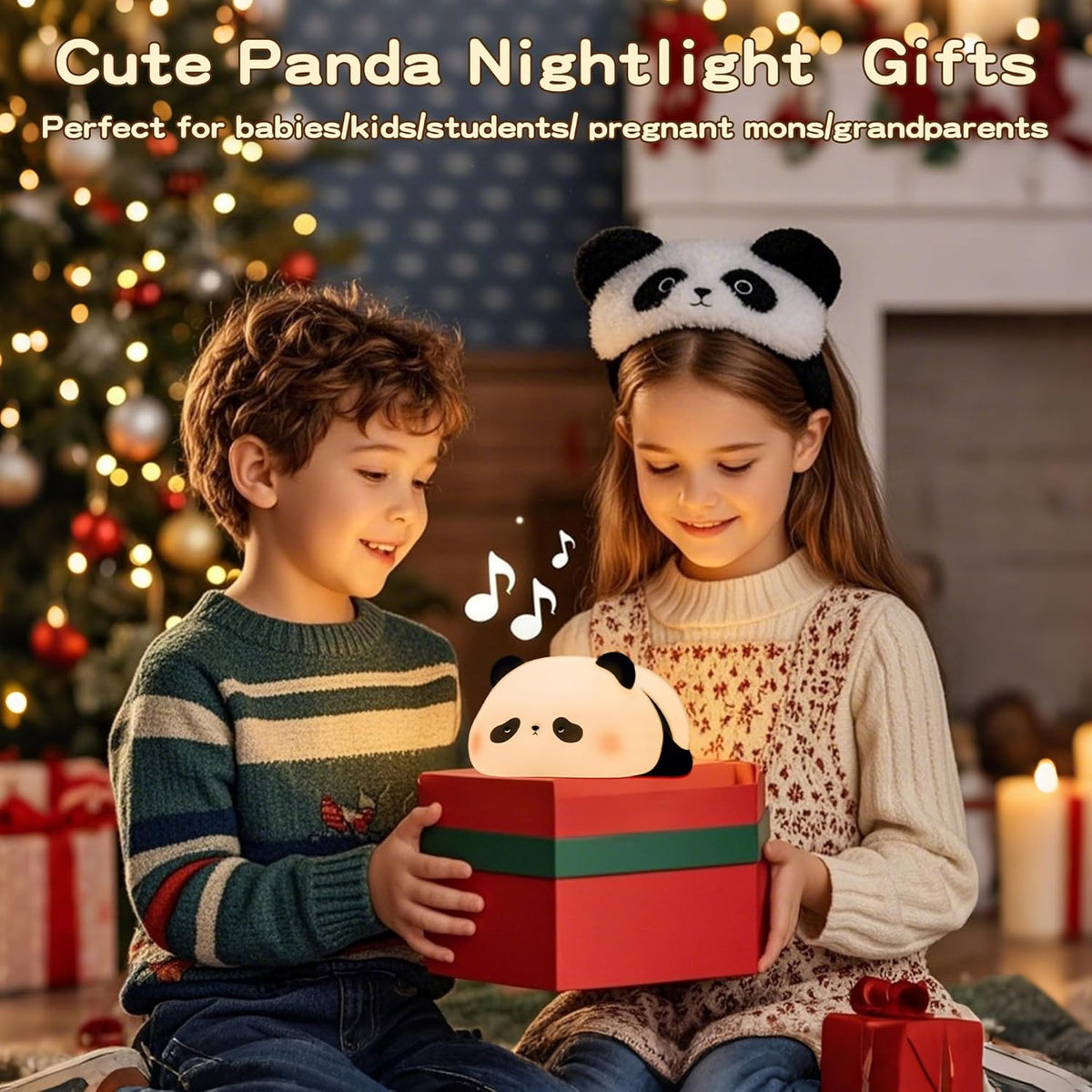 Panda Night Light with White Noise, Sound Machine for Baby Sleeping Aid,Toddler Sleep Trainer 4
