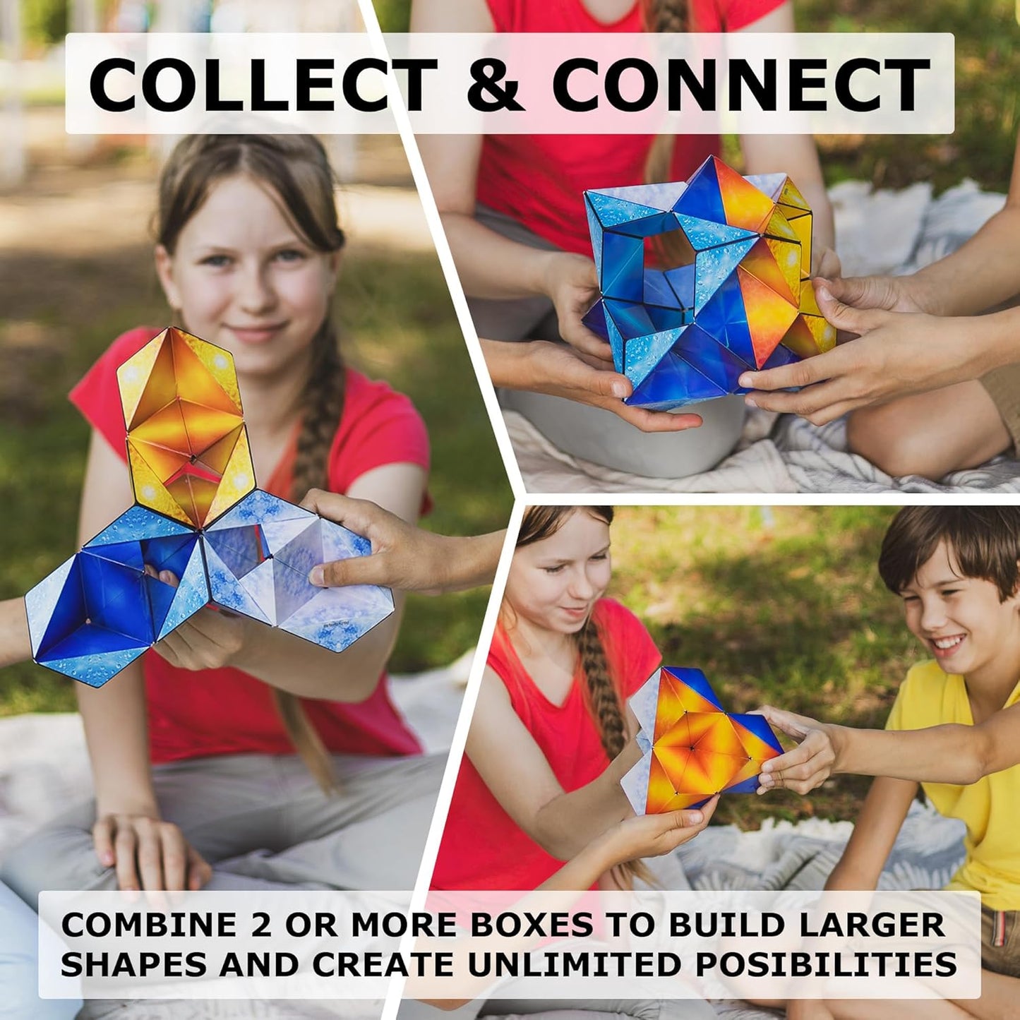 SHASHIBO Shape Shifting Box - Award-Winning, Patented Fidget Cube w/ 36 Rare Earth Magnets