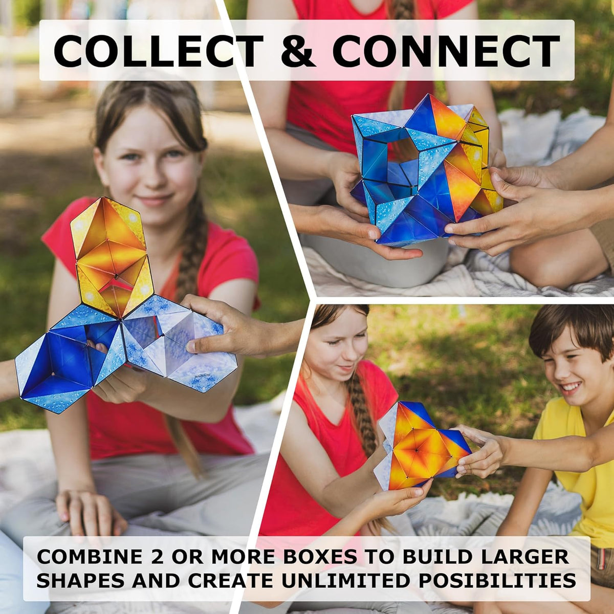 SHASHIBO Shape Shifting Box - Award-Winning, Patented Fidget Cube w/ 36 Rare Earth Magnets
