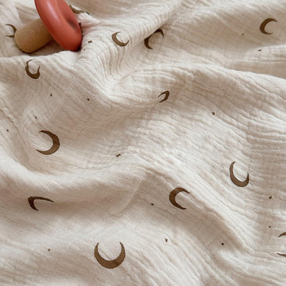 BuLuTu Muslin Toddler Pillowcases Girls Boys,Soft Breathable Cotton Kids Pillow Cover, Moon Star