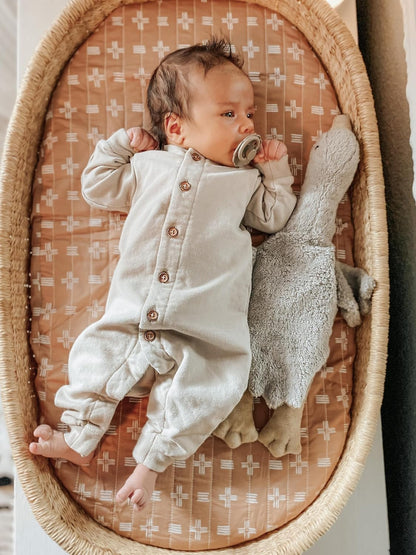 Crane Baby Stretchy Changing Pad Cover, Breathable Changing Pad Cover for Boys and Girls, Copper