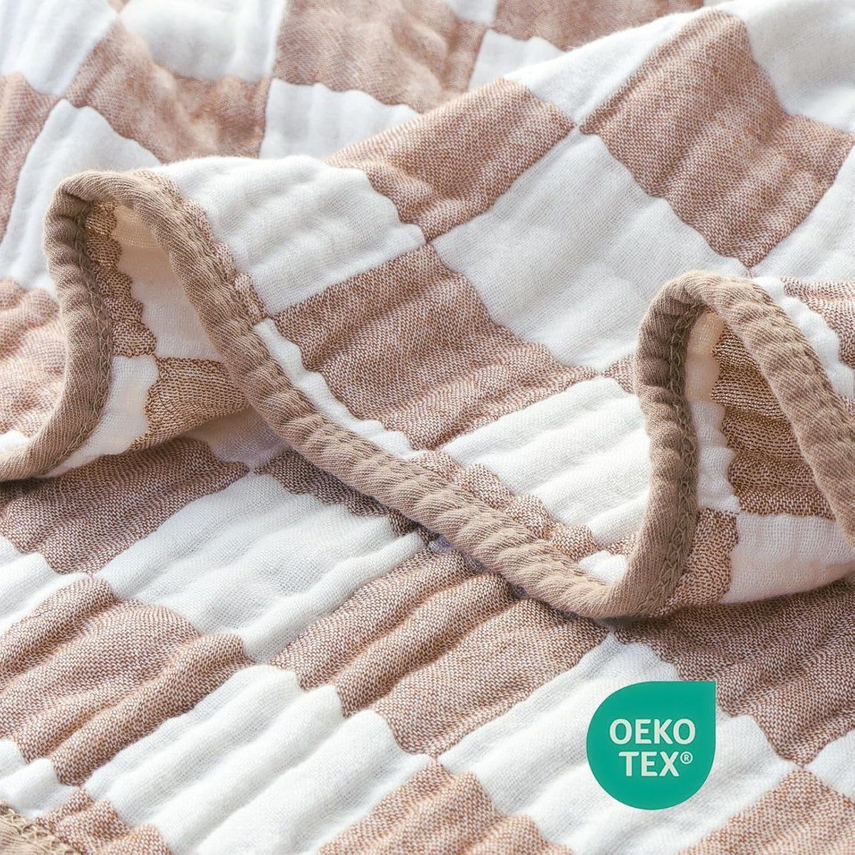 Ultra Soft Muslin Baby Blanket Neutral Versatile 6 Layers Swaddle and Bed Blanket for Babies