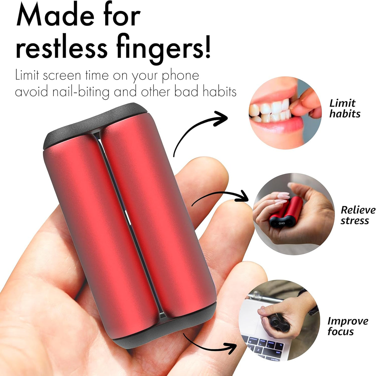 ONO Roller - Handheld Fidget Toy for Adults | Help Relieve Stress, Anxiety, Tension | Promotes
