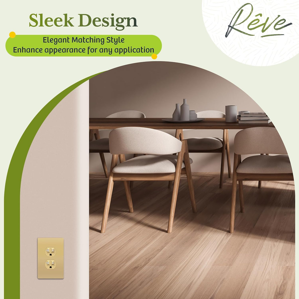 TG Mid-Size Screwless Duplex Wall Plate, Child Safe Receptacle Outlet Cover, Medium Size 1-Gang
