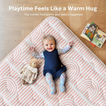Soft Thicker Baby Mat for Floor 71"x59", Extra Large Baby Play Mat, Non-Slip Playpen Mat, Easy to