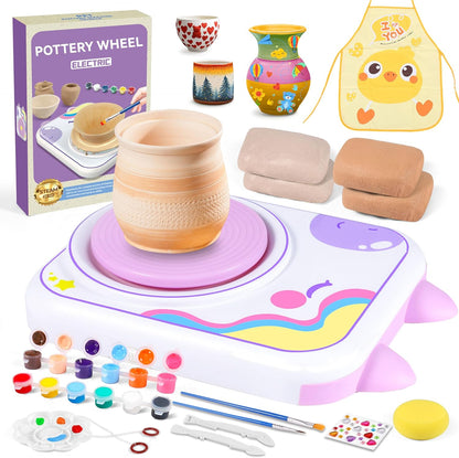 Pottery Wheel for Kids，Art Supplies Arts & Crafts Kit, Crafts Toys for Girls 8-12, Pottery Studio