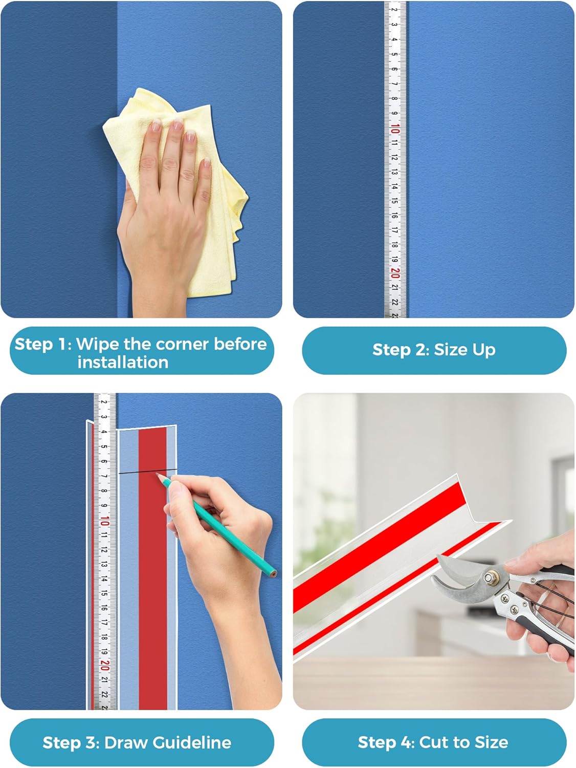 MONOID Wall Corner Protector, 2 PCS Furniture Edge Protection, PC Anti-Bump Guards Avoid Scratching