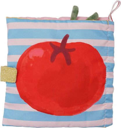 Manhattan Toy Mini-Apple Farm Soft Activity Crinkle Book for Baby & Toddler with Discovery Mirror