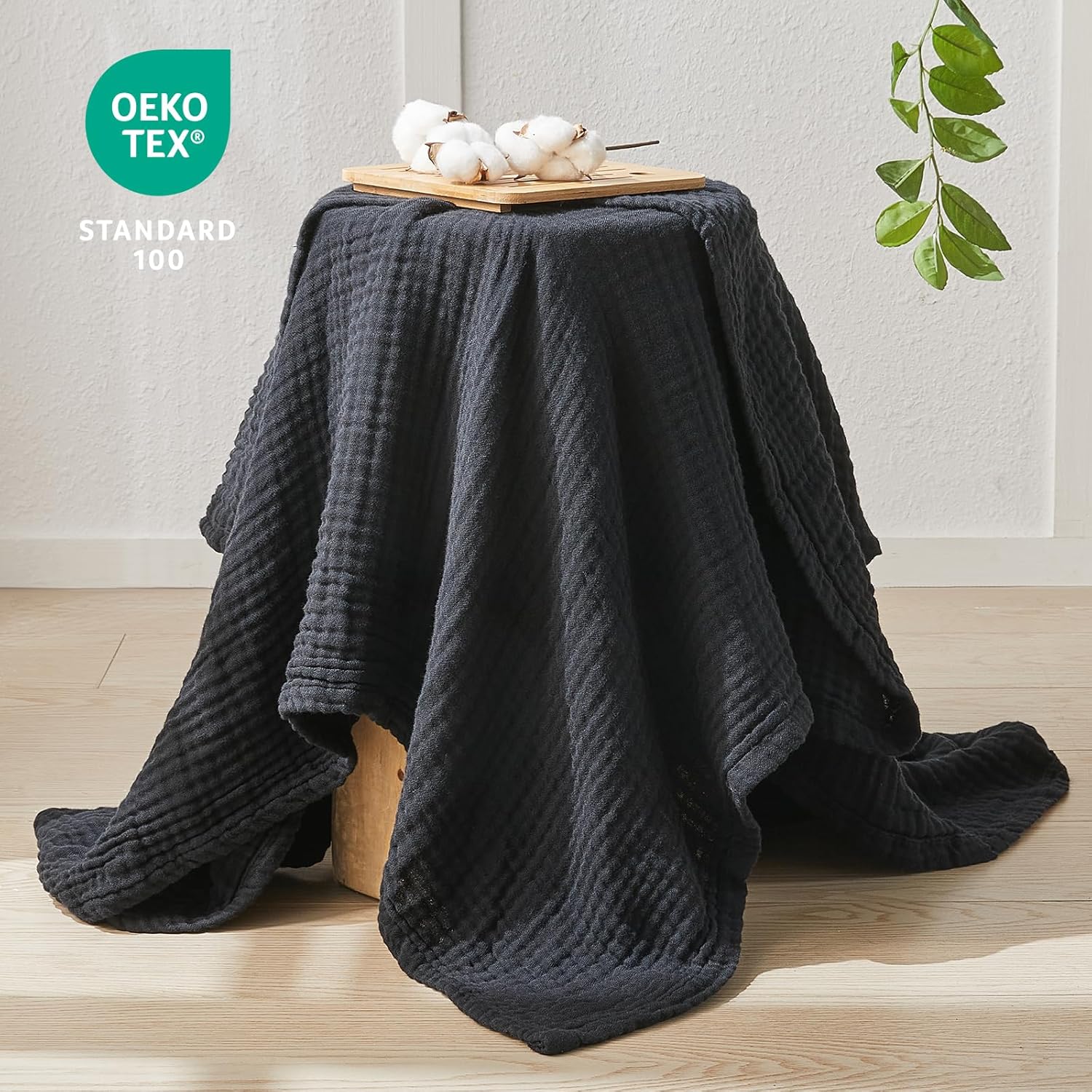 EMME Cotton Muslin Throw Blanket Couch Breathable Gauze Blanket Soft Lightweight Blankets Adults