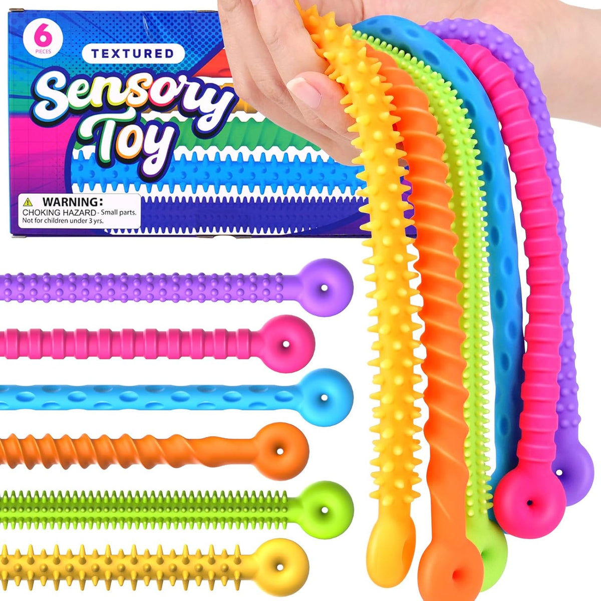 Sensory Toys Fidget Stretchy Strings: Fidget Toys Bracelet for Kids Calming - Adjustable Sensory