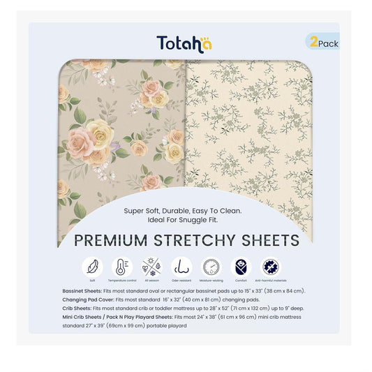 TotAha Changing Pad Cover, Buttery Soft Diaper Changing Pad Covers for Girls Boys, Super Stretchy