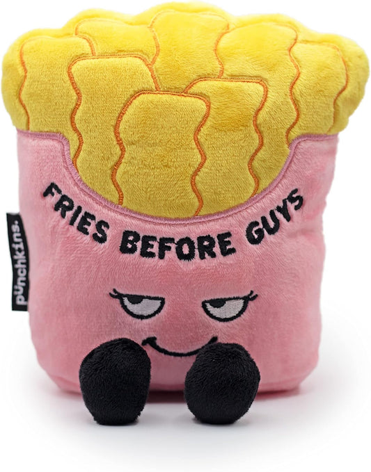 French Fries Foodie Plushie, Funny Pun Meme Gag Gift, White Elephant, Stocking Stuffer Present