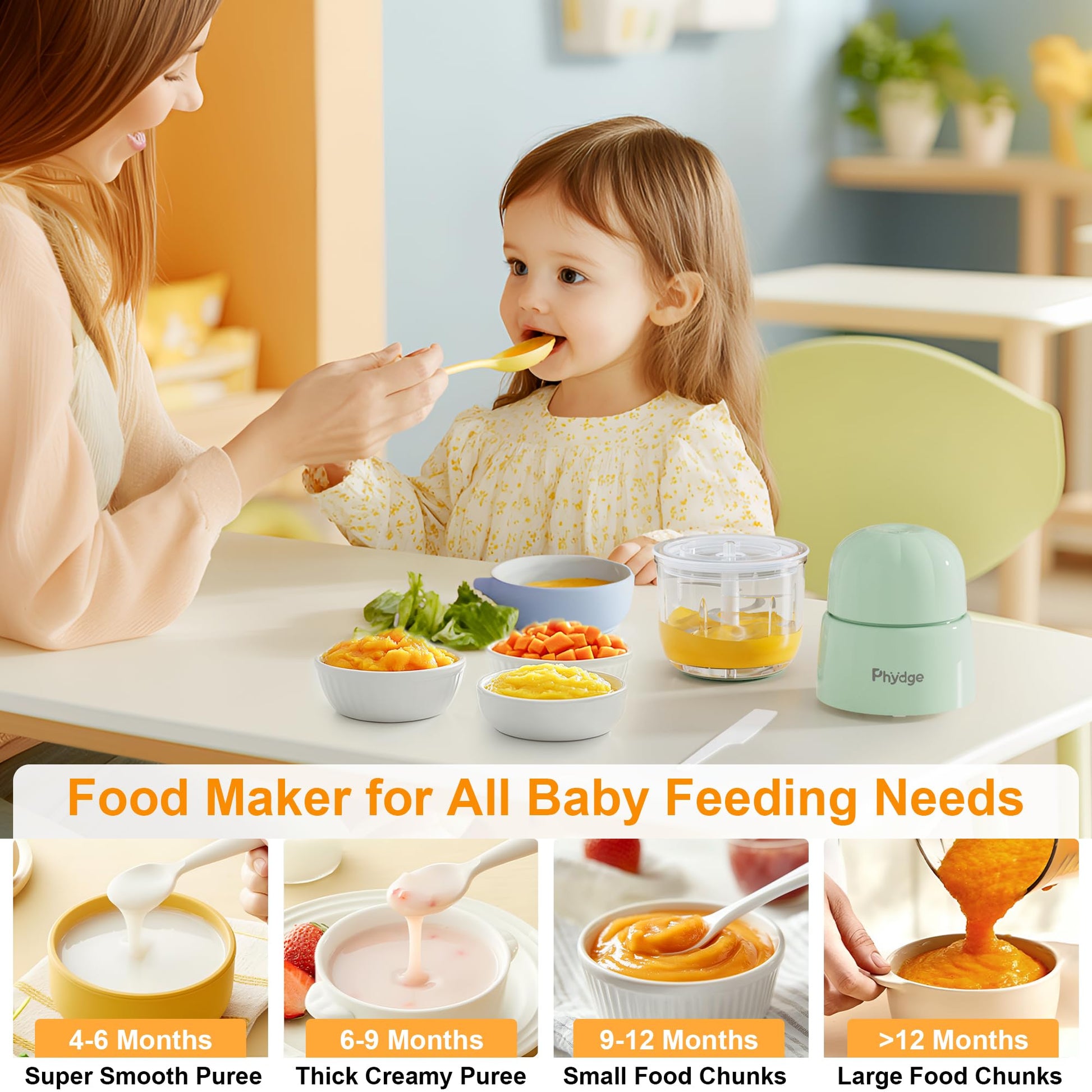 Phydge Baby Food Maker for Baby Puree Foods Fruit Vegetable Meat