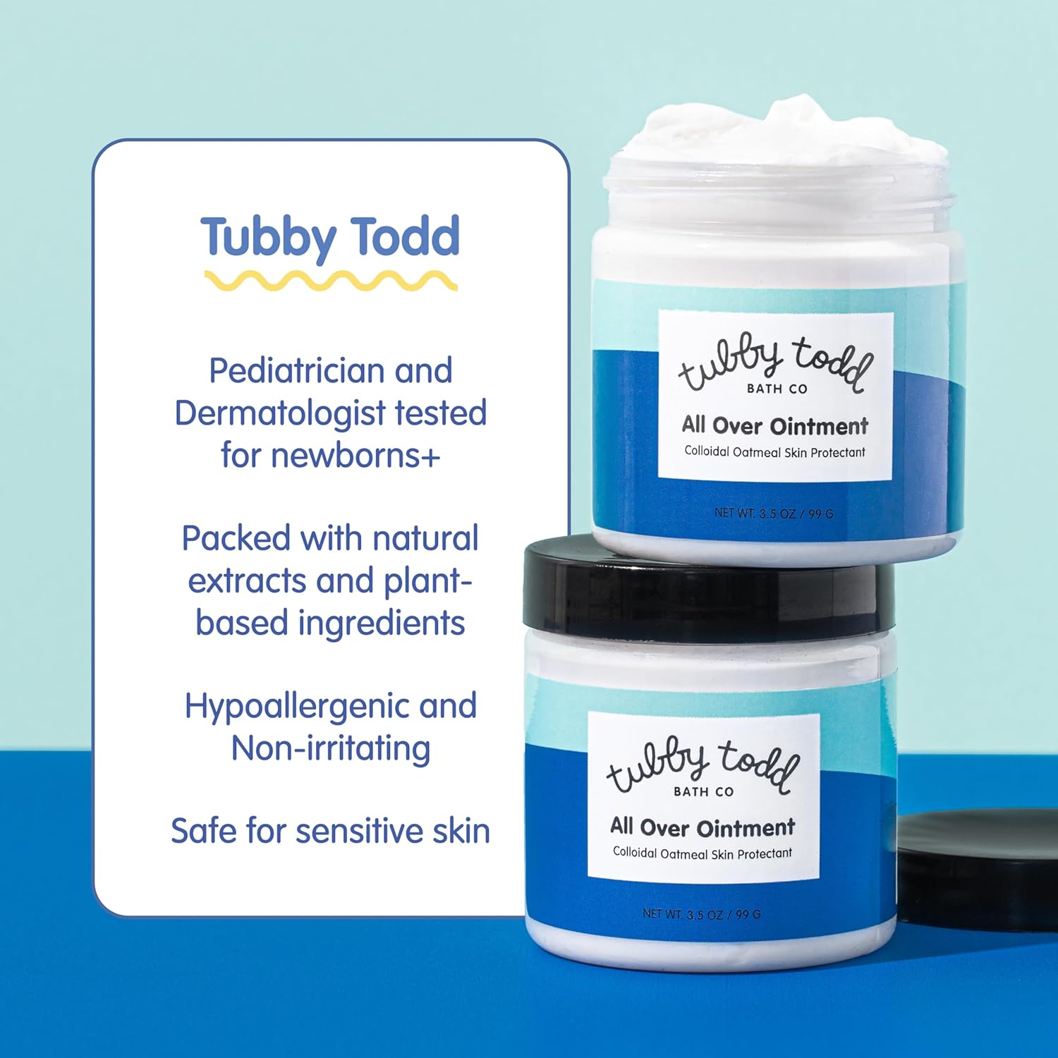 TUBBY TODD's Baby Body Wash & All Over Ointment Eczema Set - Gentle, Hypoallergenic Skincare for
