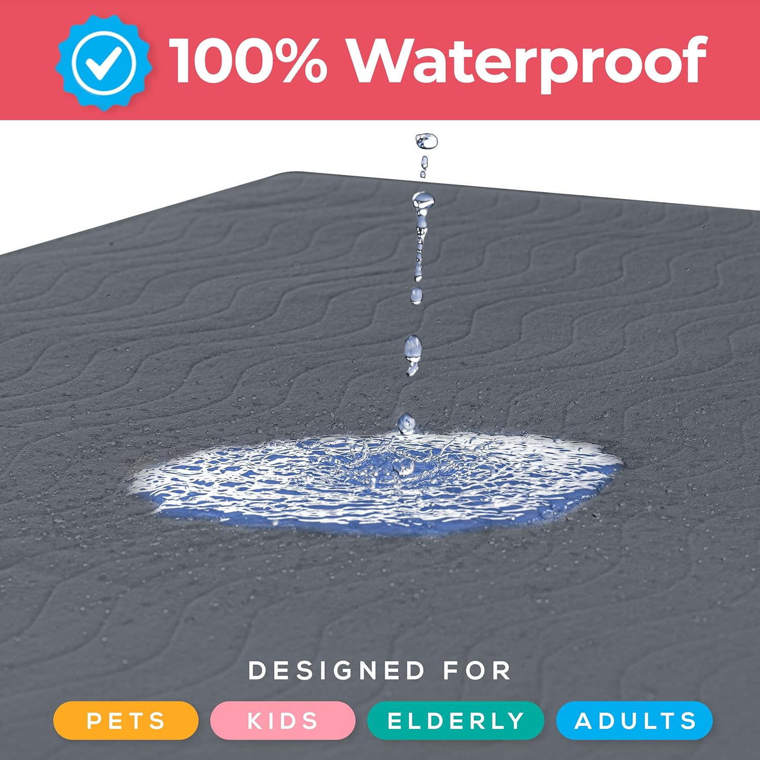 Utopia Bedding Washable Underpads 34" x 52" (Pack of 4), Waterproof Reusable Heavy Absorbency