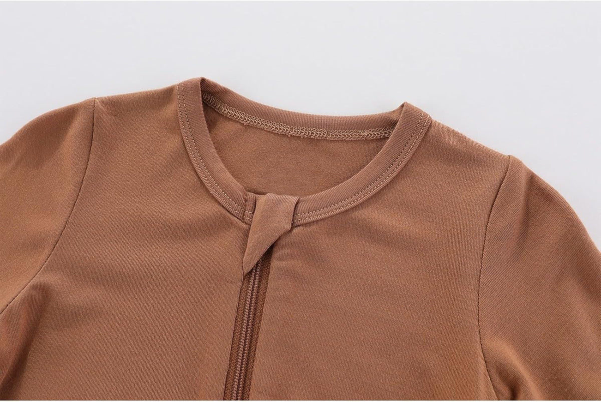 Unisex Rayon Made from Bamboo Zipper Baby Boy Girl Rompers 2 Pcak Long Sleeve Infants Jumpsuits New