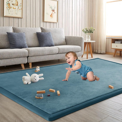 Baby Play Mat 1.2" Thick Memory Foam Nursery Rug Area Rug, 6’7” X 6’7” Yoga Mat Playmat Crawling