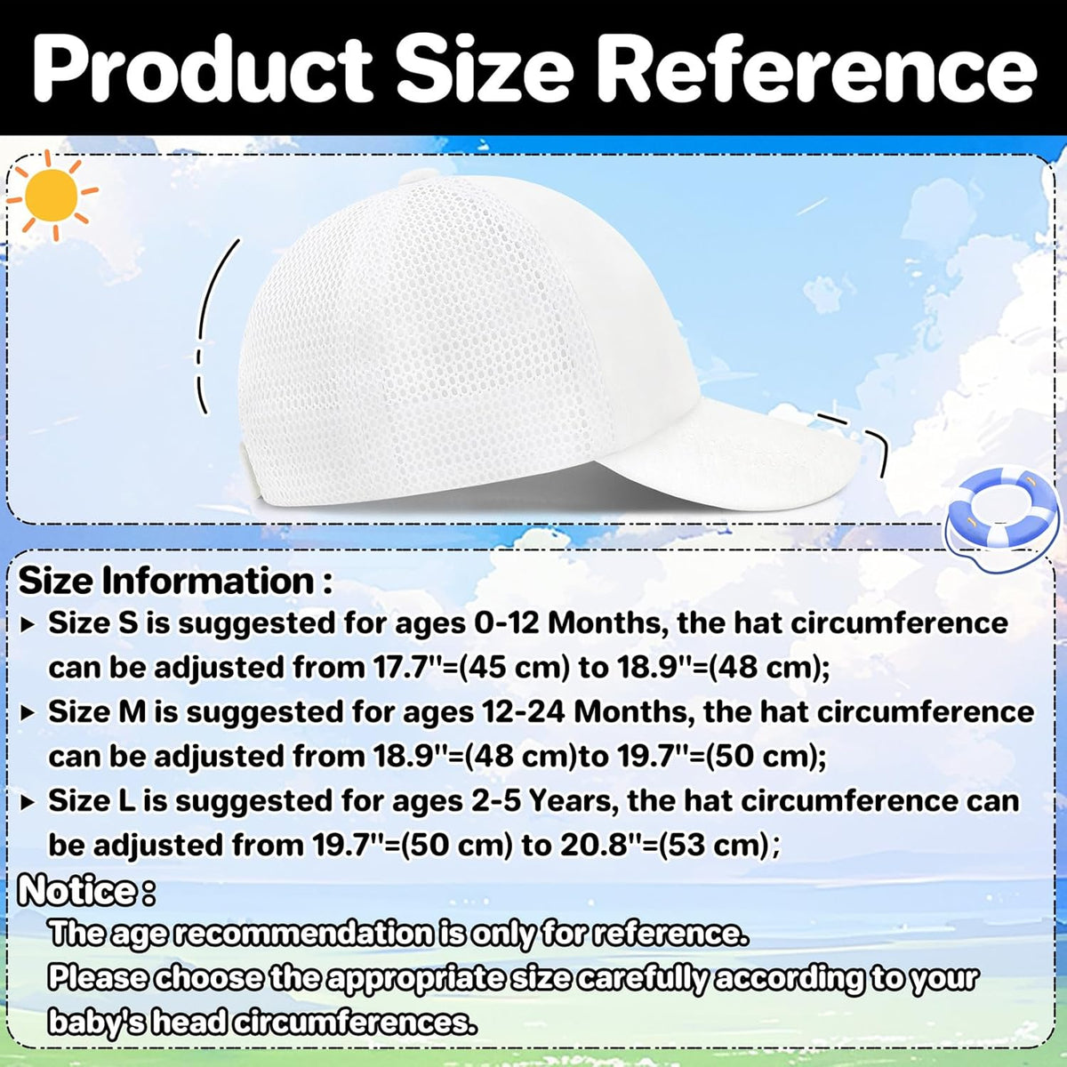 qikqik Baby Baseball Cap Toddler Baseball Hat with Mesh Infant Sun Hat UPF 50+ Baby Ball Cap