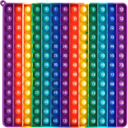 Educational Sensory Fidget Toy Multiplication Pop It Double Sided12x12 & 12x24 Classroom Must Haves