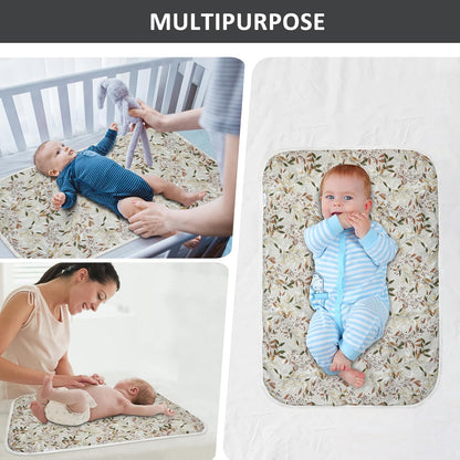 Baby Diaper Changing Pad, 21 5/8" x 31.5" Waterproof Changing Pad Liners - Reusable Soft and