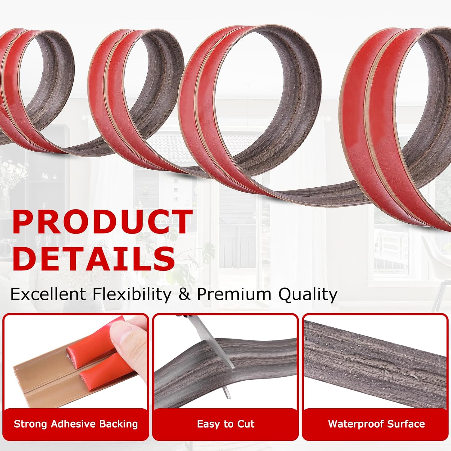 Flexible Wall Corner Protector Moulding Trim Peel and Stick Wall Corner Guards Edge Protector Self