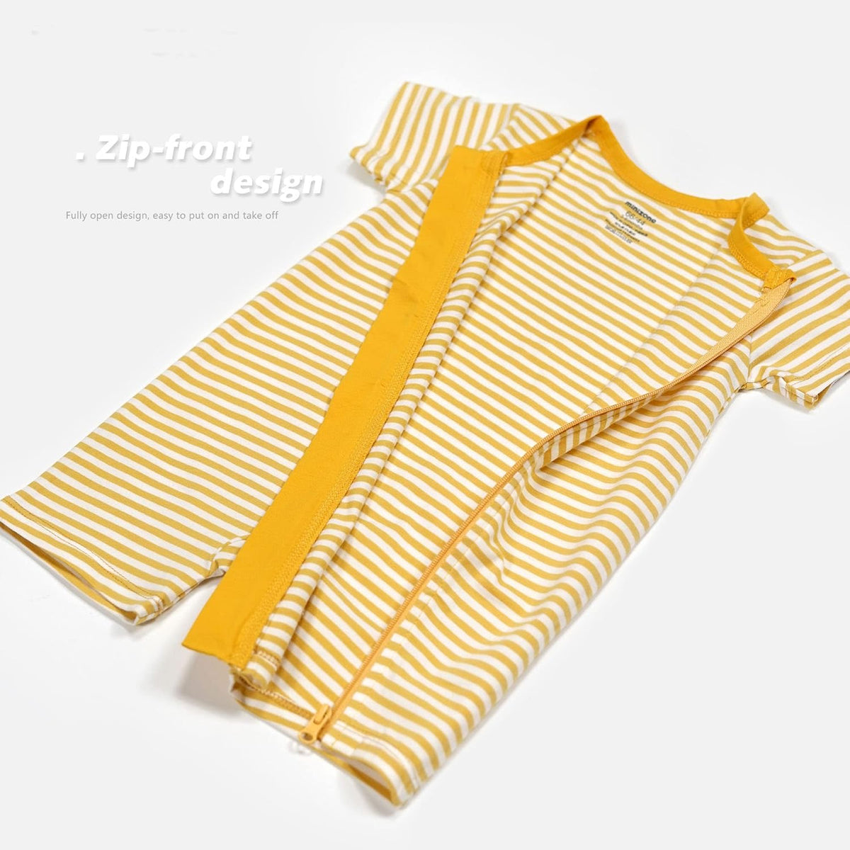 Teach Leanbh Baby Boys or Girls 2 Pack Pajamas Cotton Short Sleeve Zipper Romper Jumpsuits Sleep