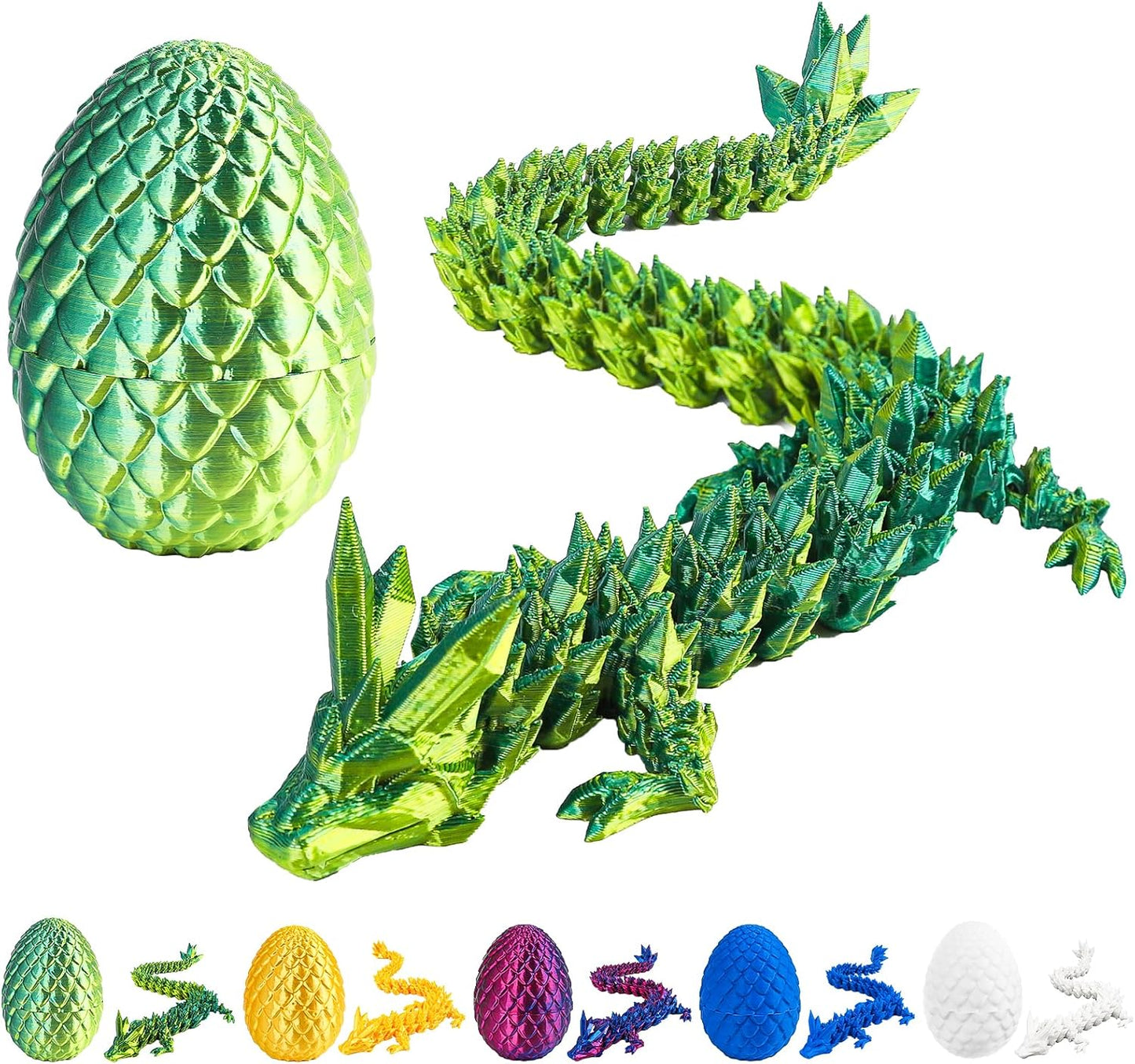3D Printed Dragon Egg with Dragon Inside,12 Inch 3D Printed Dragon Egg Fidget Toy，Home Office Decor