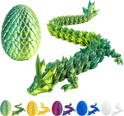 3D Printed Dragon Egg with Dragon Inside,12 Inch 3D Printed Dragon Egg Fidget Toy，Home Office Decor