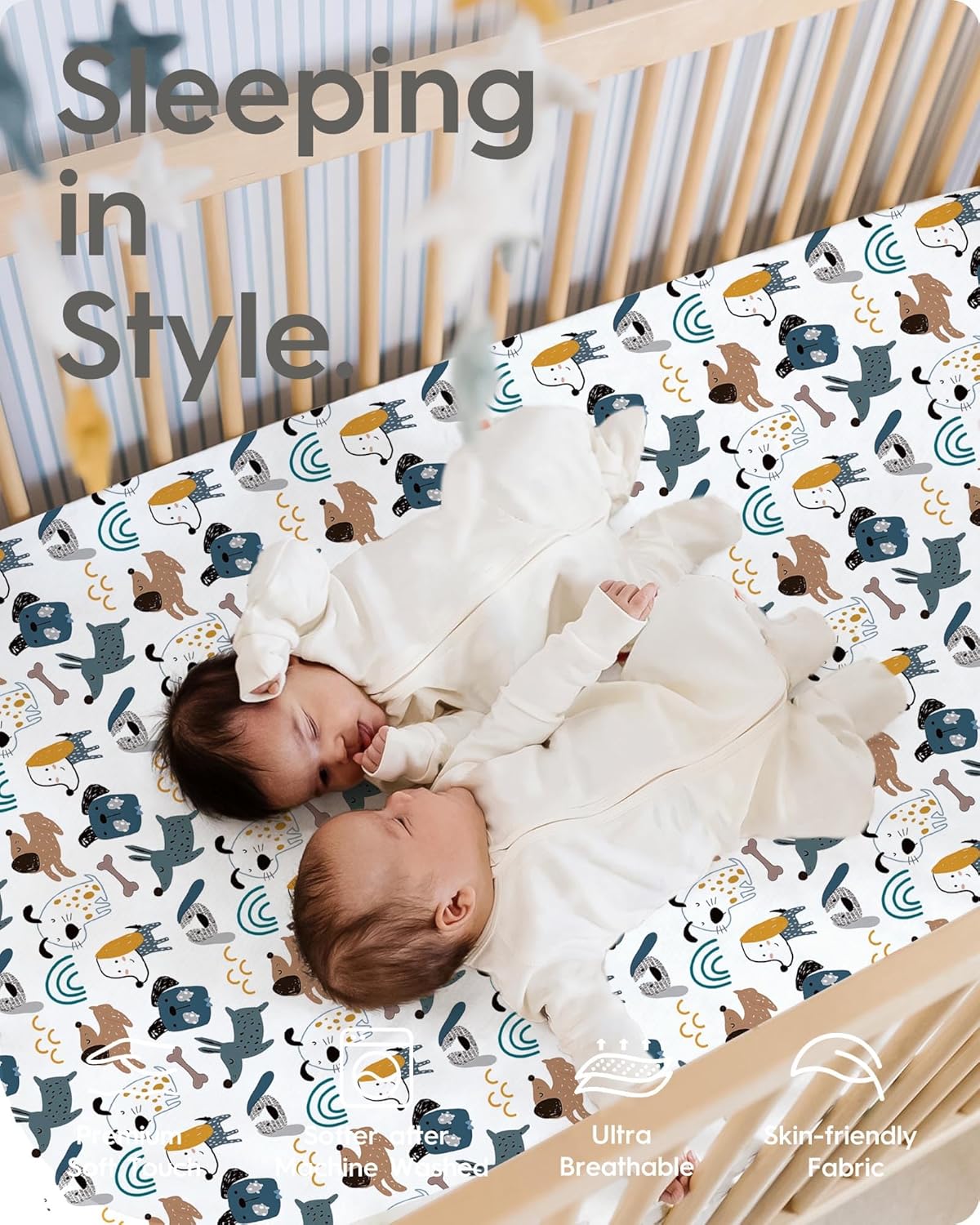 Baby Crib Sheets Boy Girl for Standard Crib Mattress - Ultra Soft Jersey Knit Neutral Crib Mattress
