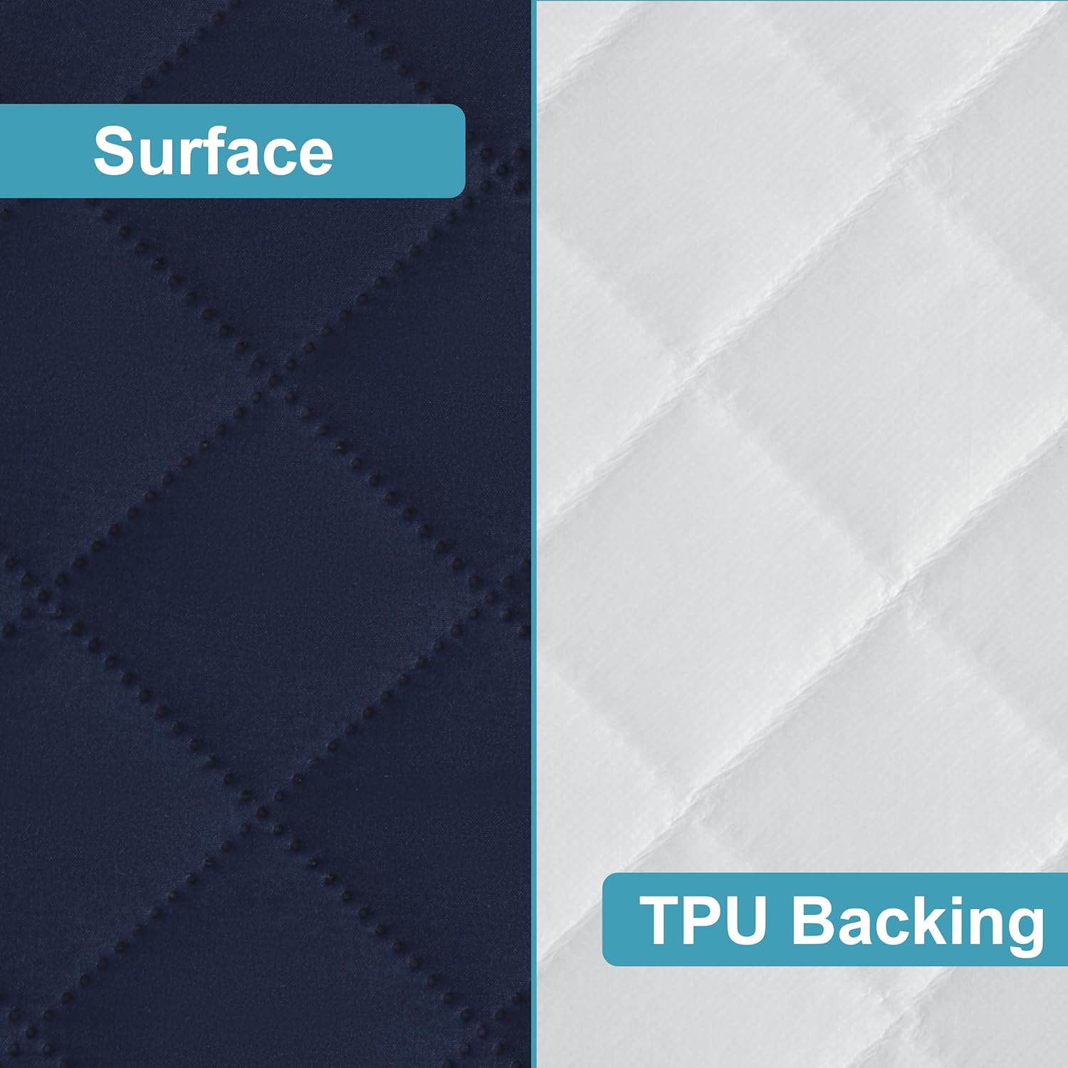 NTBAY 2 Pack Waterproof Crib Mattress Protector, Quilted 28"x52" Toddler Fitted Sheet - Machine