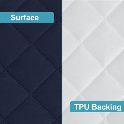 NTBAY 2 Pack Waterproof Crib Mattress Protector, Quilted 28"x52" Toddler Fitted Sheet - Machine