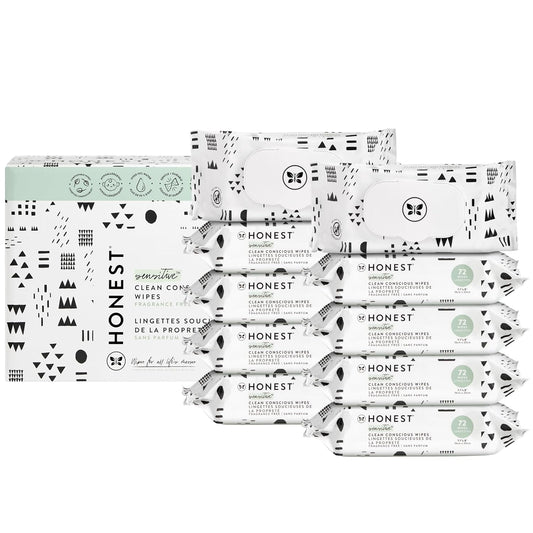 The Honest Company Clean Conscious Multi-Use Wipes | Hypoallergenic + Unscented for Sensitive Skin