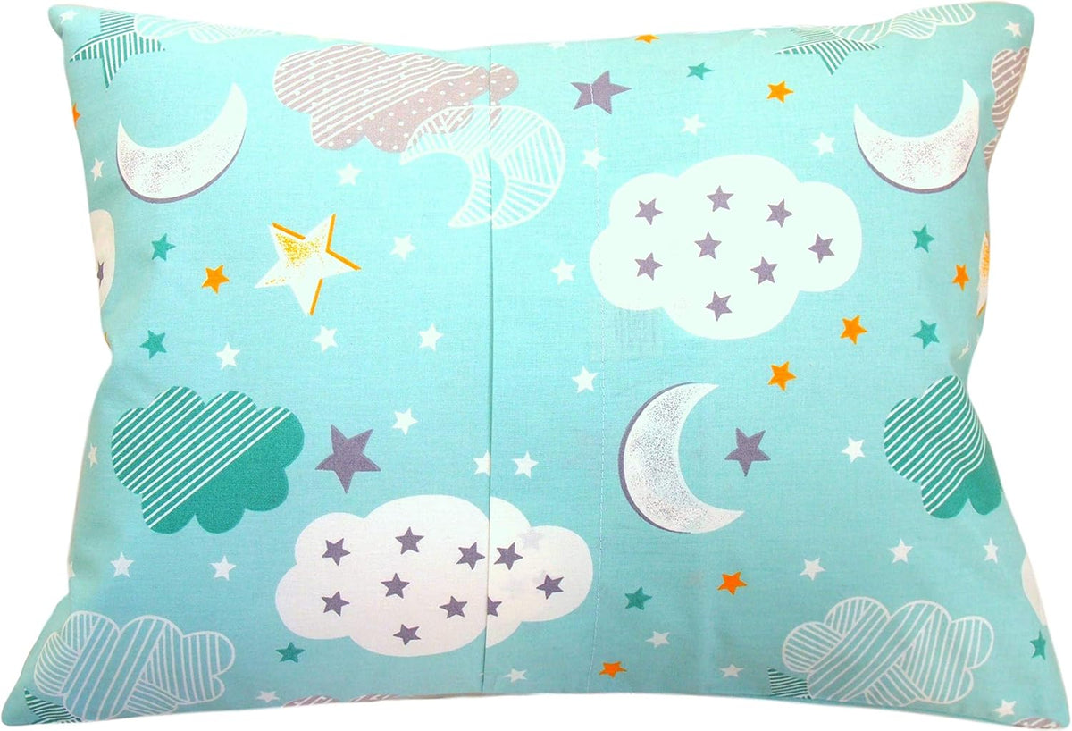 Toddler Pillow Case 13 x 18 - Star Pillow Case Cover Travel Size, Cotton Toddler Pillowcase Star