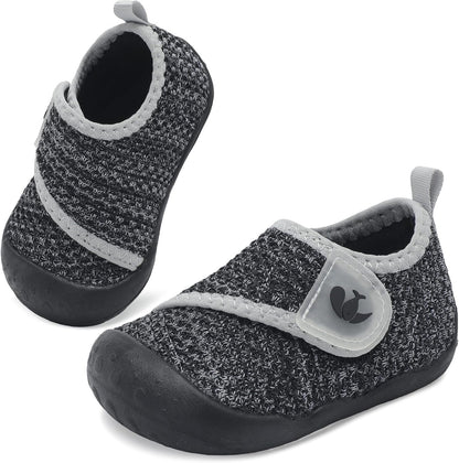 FEETCITY Baby First Walking Shoes Wide Baby Shoes Infant Sneakers Newborn Crib Shoe Barefoot